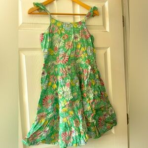 Gap big Kids Floral ruffle spaghetti strap Dress. Size XXL. EUC.. worn 1x